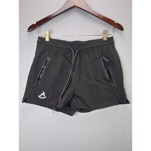 Maikanong Athletic Shorts Zipper Pockets Liner Small Black Running Gym Workout